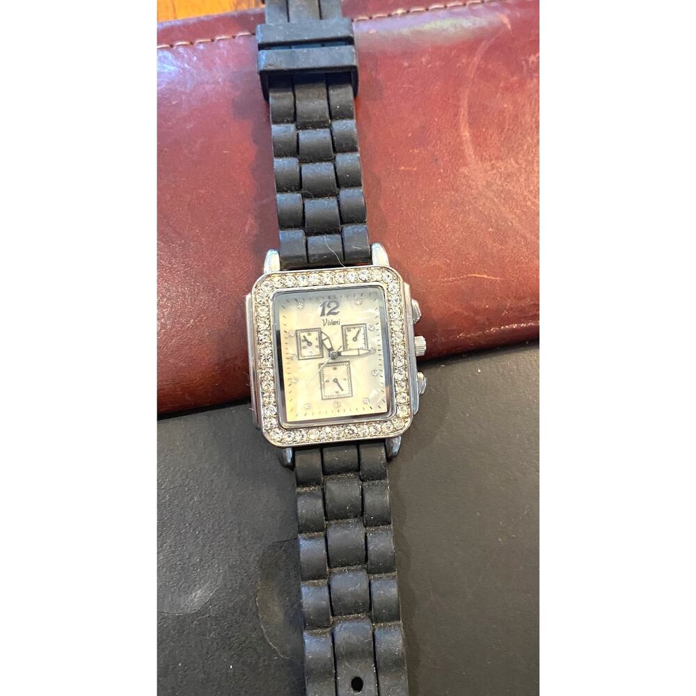 Women's 33mm Silver Tone Vivani Watch, MOP Face, Crystal Accents